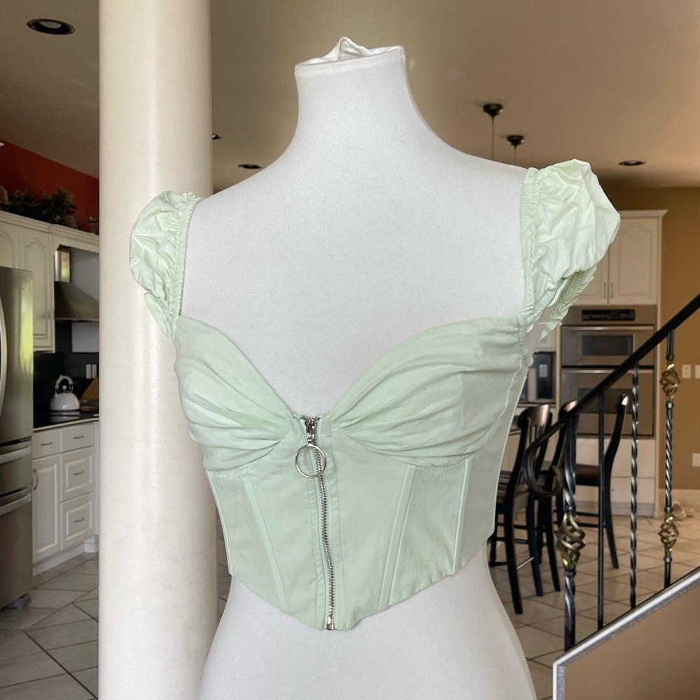 NWT Oh Polly Corset/Bustier Seafoam Top